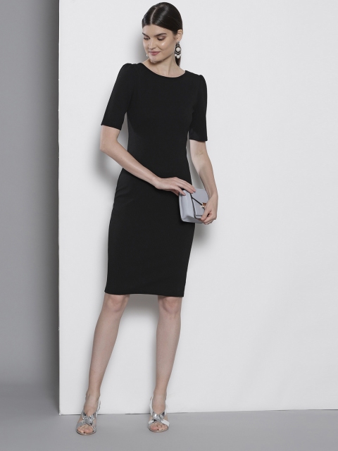 DOROTHY PERKINS Women Black Solid Sheath Dress