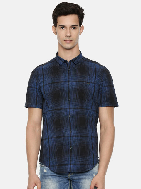 Blackberrys Men Blue & Black Slim Fit Checked Casual Shirt
Blackberrys Men Blue & Black Slim Fit Checked Casual Shirt