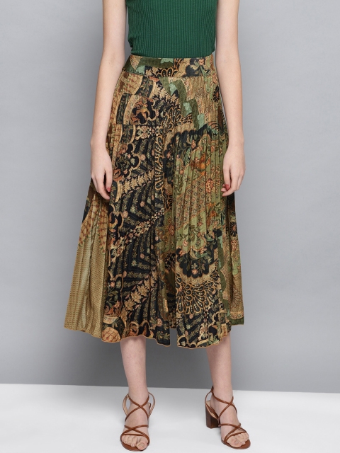 Label Ritu Kumar Women Mustard Yellow Velvet Finish Printed Accordion Pleated A-Line Skirt
Label Ritu Kumar Women Mustard Yellow Velvet Finish Printed Accordion Pleated A-Line Skirt