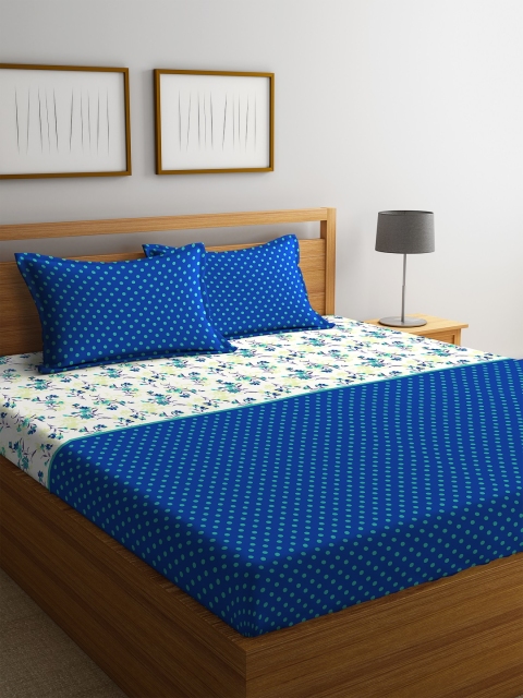 Portico New York Blue & White Geometric 210 TC Cotton 1 King Bedsheet with 2 Pillow Covers
Portico New York Blue & White Geometric 210 TC Cotton 1 King Bedsheet with 2 Pillow Covers