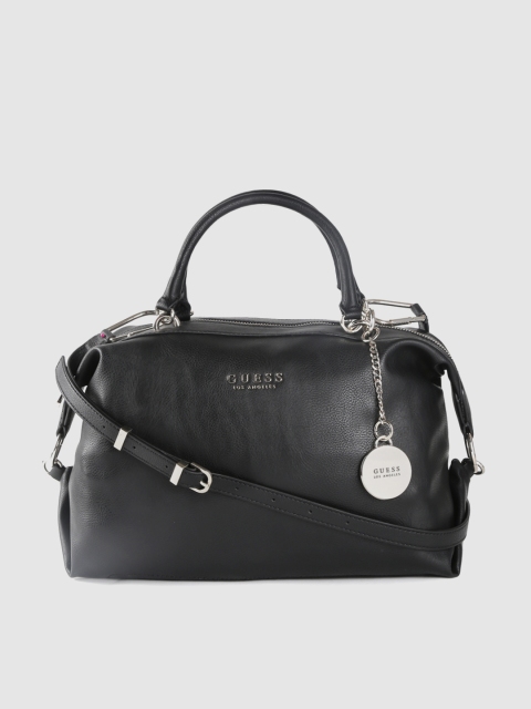 GUESS Black Solid Handheld Bag
