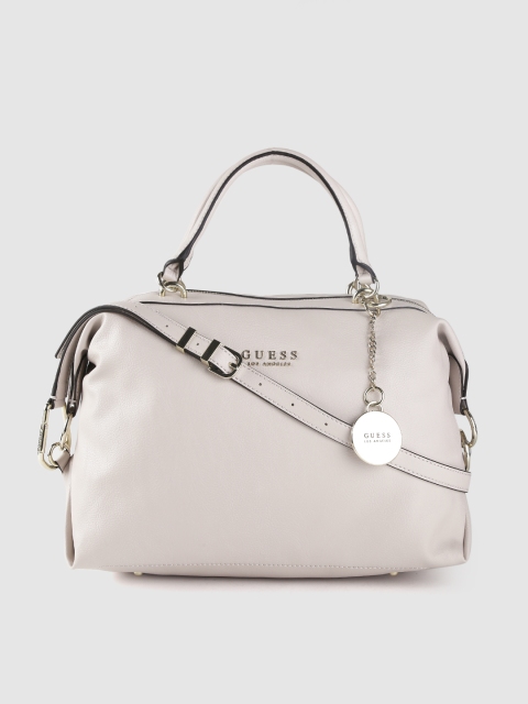 GUESS Off-White Solid Handheld Bag