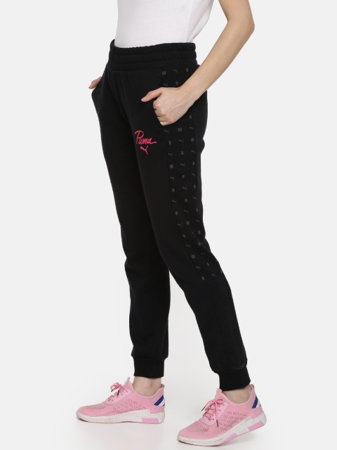 Puma Women Black Solid Slim Fit Track Pants