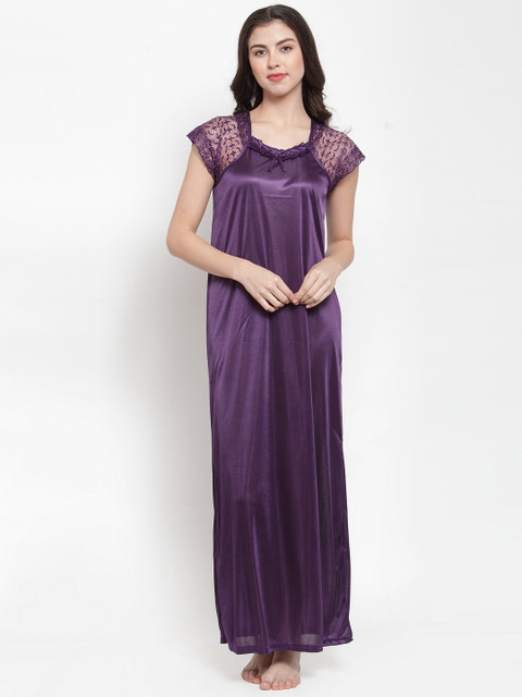 Secret Wish Purple Solid Nightdress NT-E158-717
Secret Wish Purple Solid Nightdress NT-E158-717
