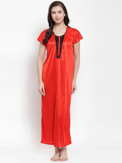 Secret Wish Red Solid Nightdress NT-E159-718