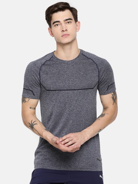 Puma Men Navy Blue Melange Solid Energy Seamless Evoknit Drycell Round Neck T-shirt
Puma Men Navy Blue Melange Solid Energy Seamless Evoknit Drycell Round Neck T-shirt