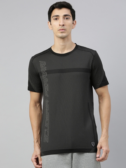 PUMA Motorsport Men Charcoal Grey & Black Ferrari RCT evoKNIT Self-Design Round Neck T-Shirt
PUMA Motorsport Men Charcoal Grey & Black Ferrari RCT evoKNIT Self-Design Round Neck T-Shirt