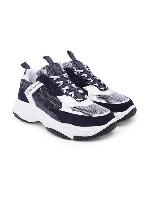 Calvin Klein Jeans Men White & Navy Blue Suede Sneakers
Calvin Klein Jeans Men White & Navy Blue Suede Sneakers