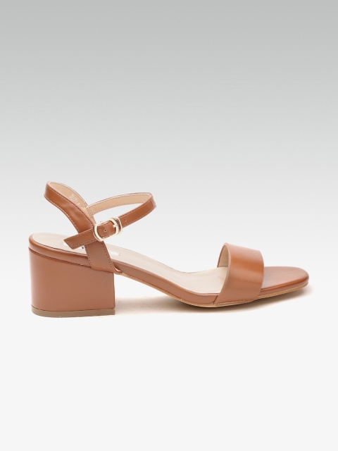 ELLE Women Tan Brown Solid Heels