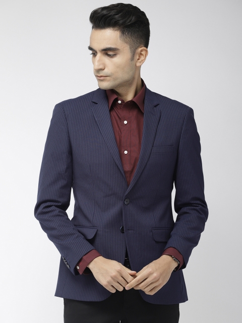 Raymond Men Navy Self Striped Standard Slim Fit Single-Breasted Formal Blazer, Navy blue
Raymond Men Navy Self Striped Standard Slim Fit Single-Breasted Formal Blazer, Navy blue