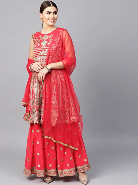 Chhabra 555 Coral Red & Golden Made to Measure Embellished Kurta with Sharara & Dupatta
Chhabra 555 Coral Red & Golden Made to Measure Embellished Kurta with Sharara & Dupatta