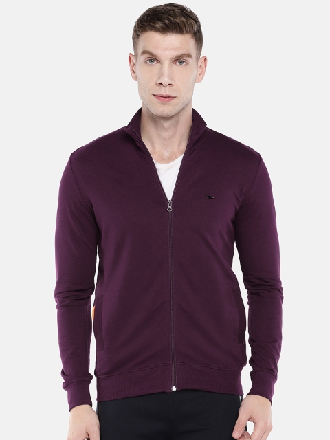 Sweet Dreams Men Burgundy Solid Sweatshirt