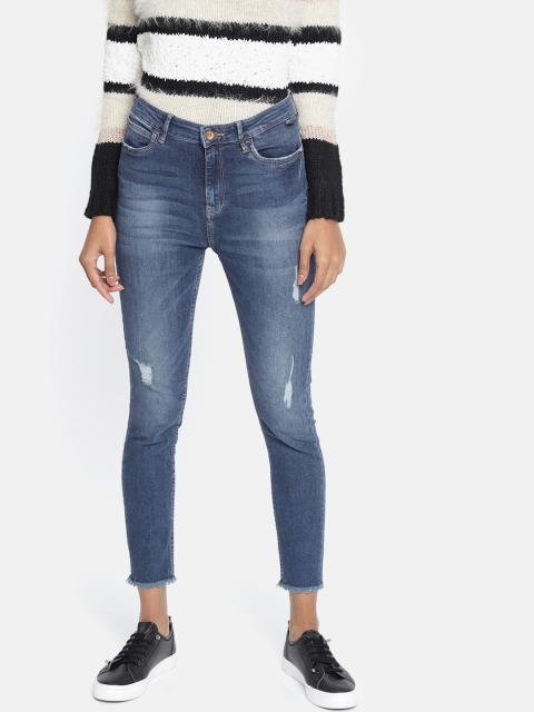 ONLY Women Blue Piper Skinny Fit High-Rise Mildly Distressed Stretchable Cropped Jeans
ONLY Women Blue Piper Skinny Fit High-Rise Mildly Distressed Stretchable Cropped Jeans