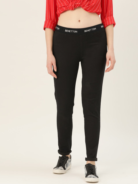 United Colors of Benetton Women Black Solid Jeggings 
United Colors of Benetton Women Black Solid Jeggings