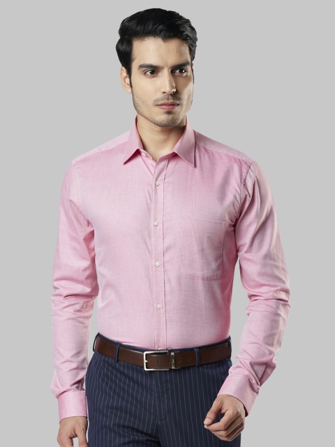 Raymond Men Red Slim Fit Solid Formal Shirt