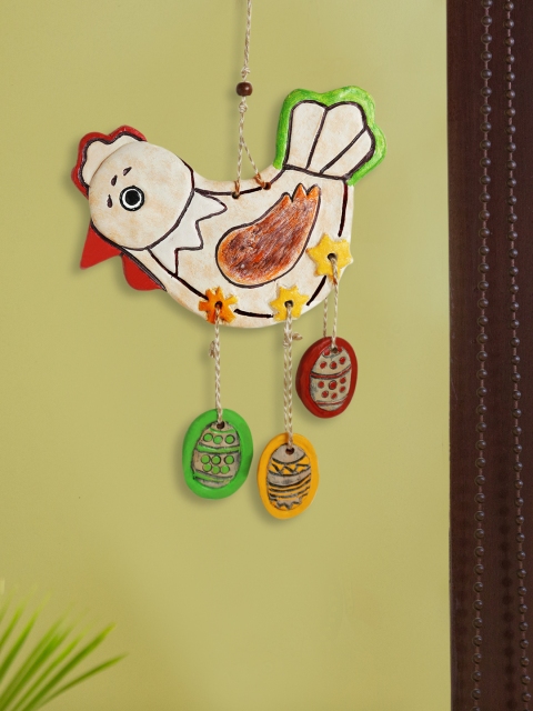 ExclusiveLane Hen & Eggs Shaped Handmade & Hand-Painted Terracotta Wall Hanging, Multi
ExclusiveLane Hen & Eggs Shaped Handmade & Hand-Painted Terracotta Wall Hanging, Multi