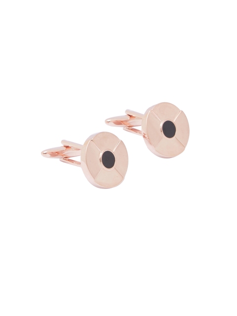 shaze Gold-Toned Round Cufflinks
