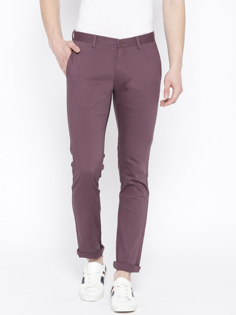 Blackberrys Men Purple Sharp Regular Fit Self Design Chinos
Blackberrys Men Purple Sharp Regular Fit Self Design Chinos