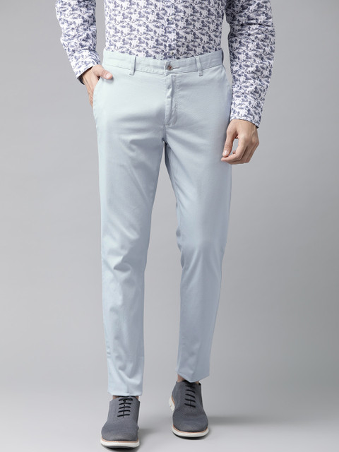 Blackberrys Men Blue Slim Fit Self Design Regular Trousers 
Blackberrys Men Blue Slim Fit Self Design Regular Trousers