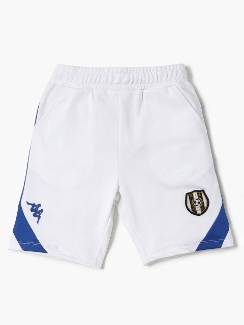 Kappa Boys White Solid Regular Fit Sports Shorts