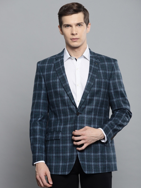 Louis Philippe Men Teal Blue Self Checked Tailored Fit Single Breasted Formal Blazer
Louis Philippe Men Teal Blue Self Checked Tailored Fit Single Breasted Formal Blazer