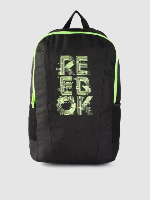 Reebok Unisex Black PRM Follow Brand Logo Laptop Backpack