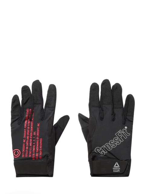 Reebok Men Black CrossFit Printed Training Gloves