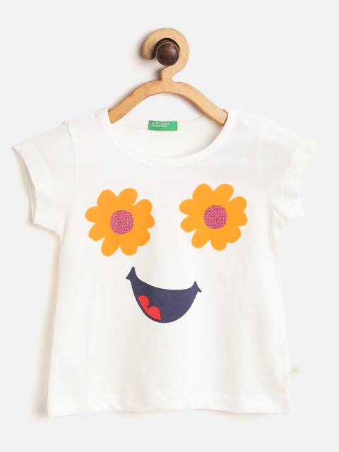 United Colors of Benetton Girls White & Yellow Printed Pure Cotton Round Neck T-shirt
United Colors of Benetton Girls White & Yellow Printed Pure Cotton Round Neck T-shirt