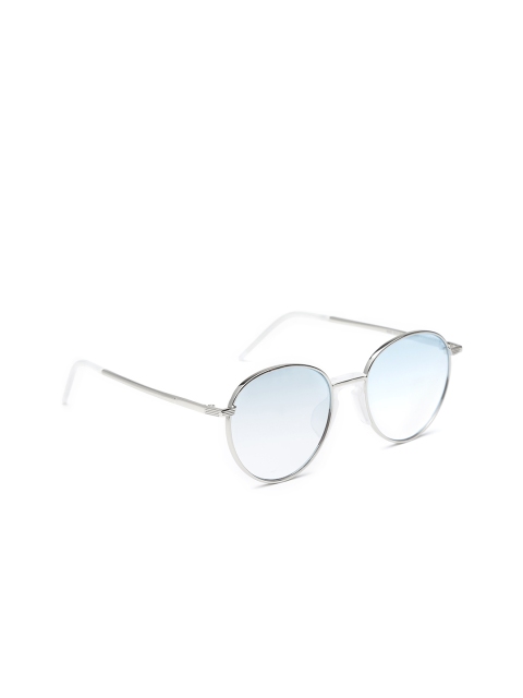 Bellofox Unisex Mirrored Oval Sunglasses BS1581, Blue