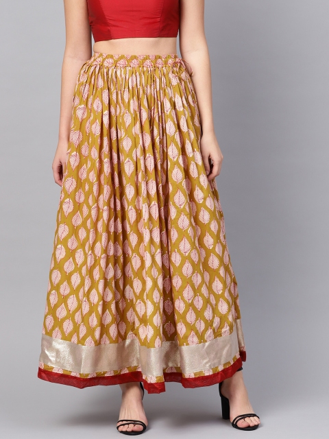 Geroo Jaipur Women Mustard Yellow & Beige Hand-Dyed Handcrafted Block Print Flared Skirt
Geroo Jaipur Women Mustard Yellow & Beige Hand-Dyed Handcrafted Block Print Flared Skirt