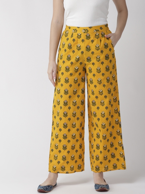 RANGMAYEE Women Mustard Yellow & Green Original Regular Fit Printed Parallel Trousers
RANGMAYEE Women Mustard Yellow & Green Original Regular Fit Printed Parallel Trousers