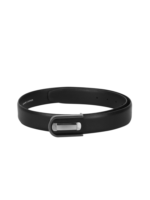 Red Tape Men Black Textured Leather Belt