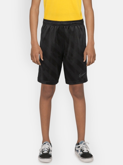 Nike Boys Black Solid Regular Fit Shorts