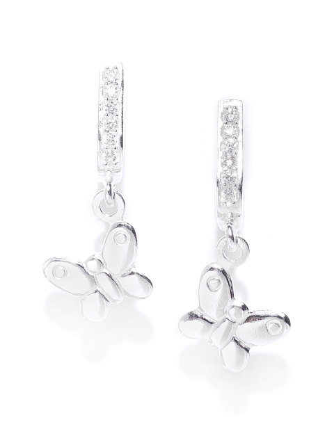 Carlton London 925Sterling Silver-Rhodium Plated CZ-Studded Butterfly Shaped Drop Earrings
Carlton London 925Sterling Silver-Rhodium Plated CZ-Studded Butterfly Shaped Drop Earrings