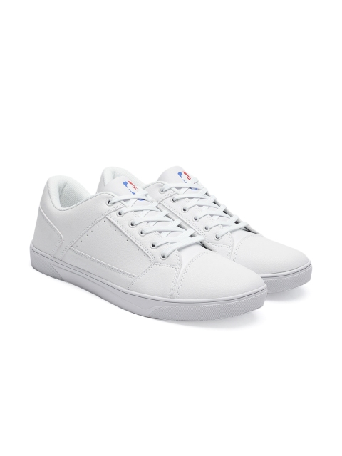NBA Men White Solid Sneakers