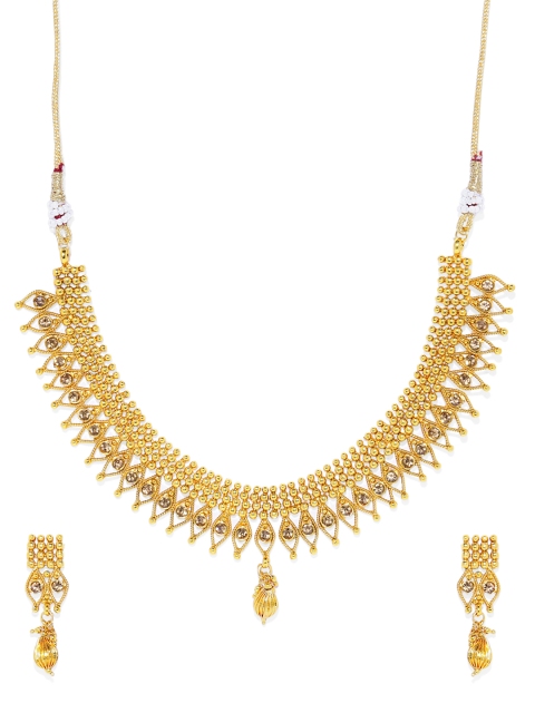 ASMITTA JEWELLERY Gold-Plated & Stone Studded Jewellery Set
