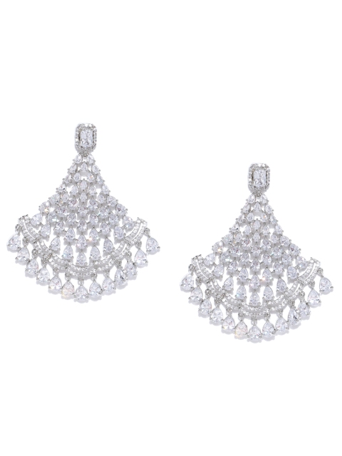 Melani Borsa Silver-Toned Rhodium-Plated CZ Studded Handcrafted Contemporary Drop Earrings
Melani Borsa Silver-Toned Rhodium-Plated CZ Studded Handcrafted Contemporary Drop Earrings