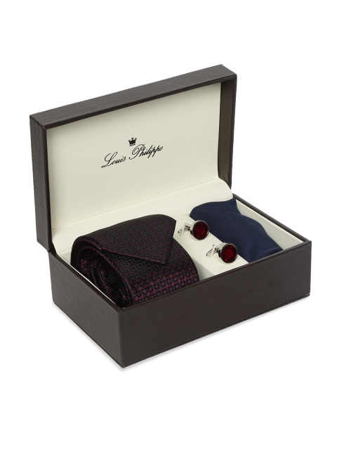 Louis Philippe Men Navy Blue Accessory Gift Set