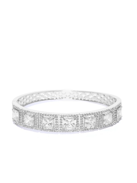Melani Borsa Silver-Toned Rhodium-Plated CZ Studded Handcrafted Bangle-Style Bracelet
Melani Borsa Silver-Toned Rhodium-Plated CZ Studded Handcrafted Bangle-Style Bracelet