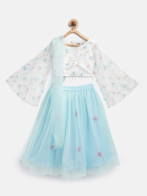 Nauti Nati Girls Blue & White Net Embroidered Ready to Wear Lehenga & Blouse with Dupatta
Nauti Nati Girls Blue & White Net Embroidered Ready to Wear Lehenga & Blouse with Dupatta