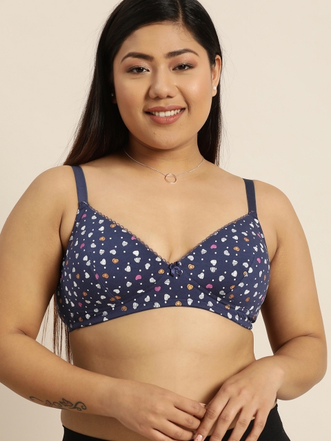 Sztori Plus Size Navy Blue White Printed Non-Wired Lightly Padded Everyday Bra TN4040BSP19
Sztori Plus Size Navy Blue White Printed Non-Wired Lightly Padded Everyday Bra TN4040BSP19