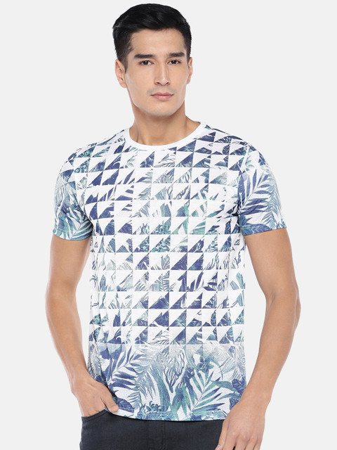 Globus Men White & Blue Printed Round Neck T-shirt
Globus Men White & Blue Printed Round Neck T-shirt