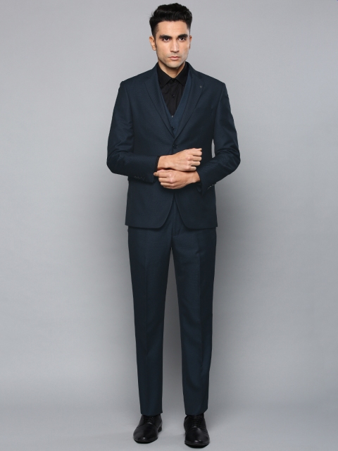 Louis Philippe Men Black & Navy Blue Self-Design Slim Fit Single-Breasted Formal Suit
Louis Philippe Men Black & Navy Blue Self-Design Slim Fit Single-Breasted Formal Suit
