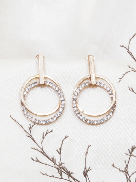 Ayesha Gold-Plated Circular Drop Earrings