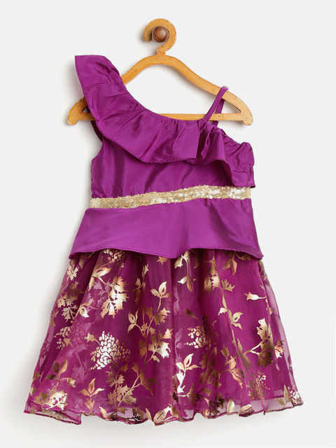 pspeaches Girls Purple & Golden Floral Printed One Shoulder Fit & Flare Dress
pspeaches Girls Purple & Golden Floral Printed One Shoulder Fit & Flare Dress