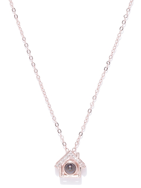 Jewels Galaxy Charcoal Grey Rose Gold-Plated Stone-Studded Handcrafted Pendant with Chain
Jewels Galaxy Charcoal Grey Rose Gold-Plated Stone-Studded Handcrafted Pendant with Chain