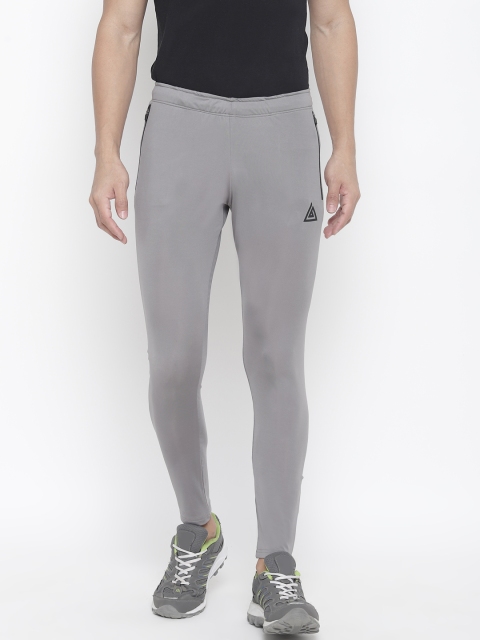 Aesthetic Bodies Men Grey Slim Fit Solid Track Pants