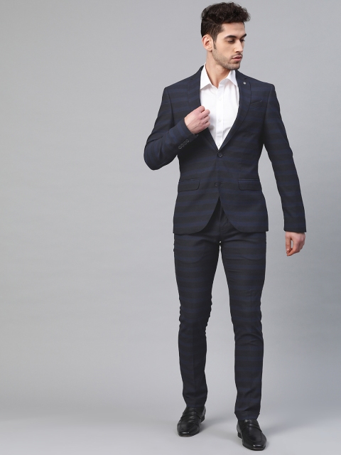 Blackberrys Men Blue & Black Phoenix Fit Striped Single-Breasted 2-Piece Smart Casual Suit
Blackberrys Men Blue & Black Phoenix Fit Striped Single-Breasted 2-Piece Smart Casual Suit