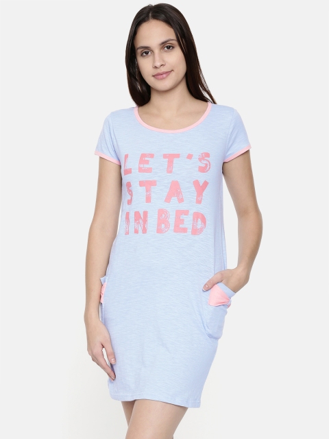 Clt.s Blue Printed Nightdress