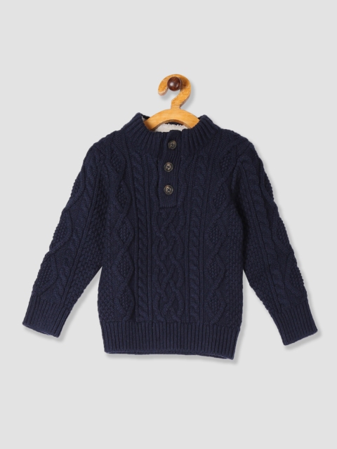 GAP Boys Navy Blue Cable Knit Pullover Sweater